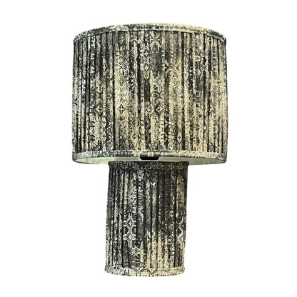 Brown Pleated Fabric Table Lamp in 15" - Cotton Lampshades