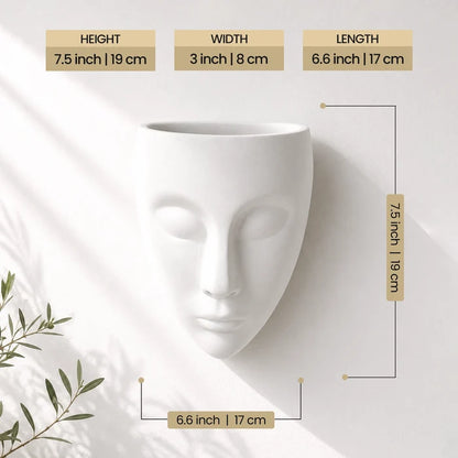 Ceramic Vase For Mystiface Modern Small, White Flower Vase - Mystiface