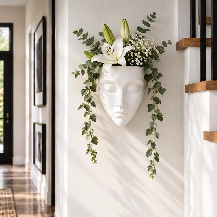 Ceramic Vase For Mystiface Modern Small, White Flower Vase - Mystiface