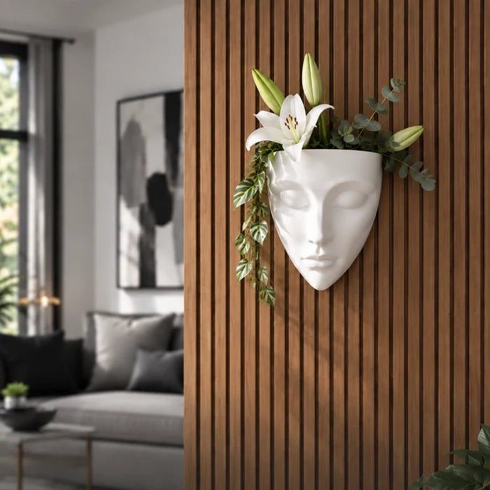 Ceramic Vase For Mystiface Modern Small, White Flower Vase - Mystiface