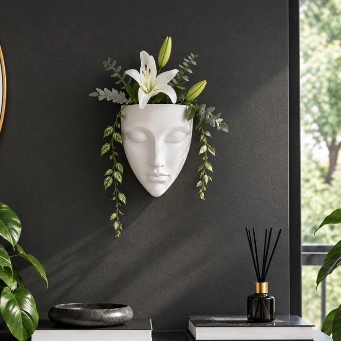 Ceramic Vase For Mystiface Modern Small, White Flower Vase - Mystiface