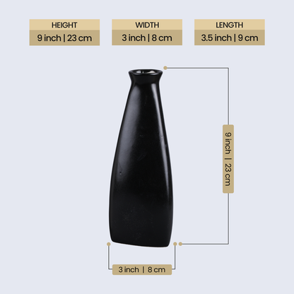 Ceramic Vase Taper Decorative Flower Vases Black & White Set Of 2