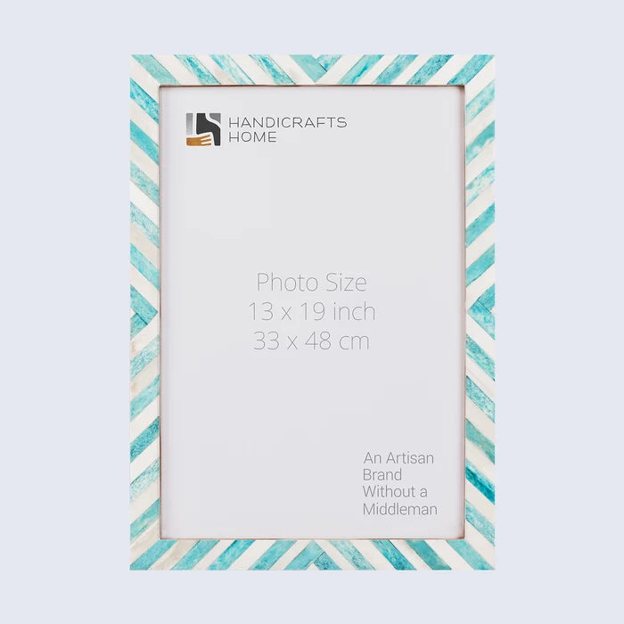Handmade Chevron Collection, Bone Inlay, Green, 23 Sizes