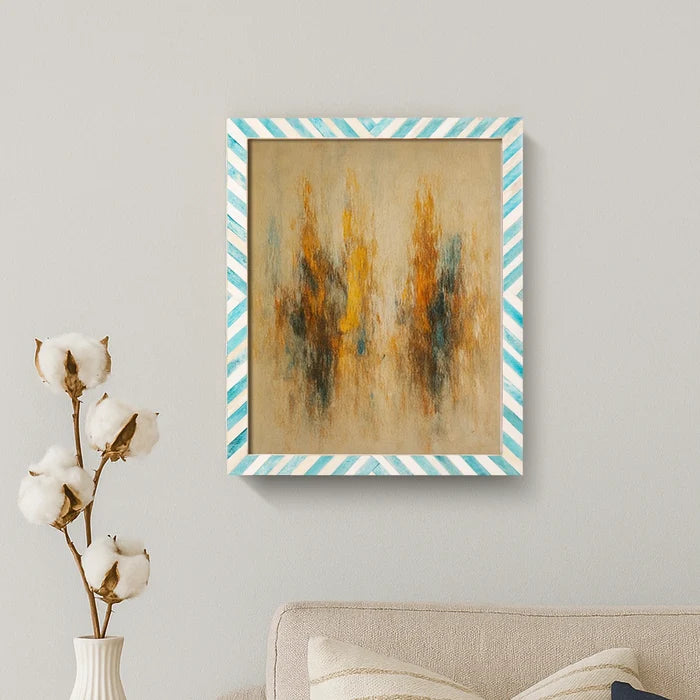 Handmade Chevron Collection, Bone Inlay, Green, 23 Sizes