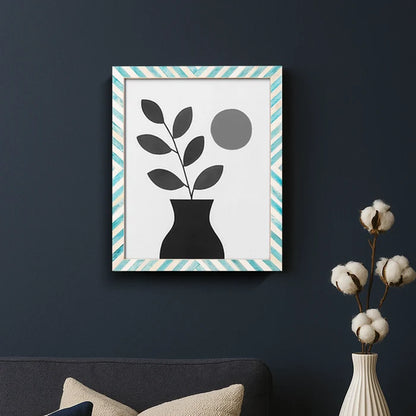 Handmade Chevron Collection, Bone Inlay, Green, 23 Sizes
