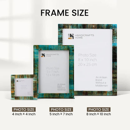 Classic Verdigris Bone Inlay Picture Frame Set (5-Pieces)