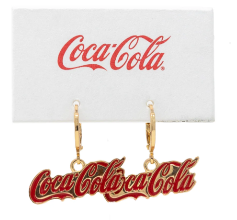 Coca-Cola Script Huggie Earrings