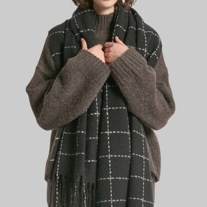 Cozy Grid Blanket Scarf Cozy Grid Blanket Scarf Scarves