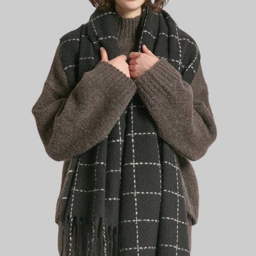 Cozy Grid Blanket Scarf Cozy Grid Blanket Scarf Scarves
