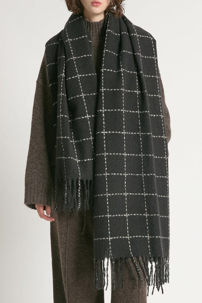 Cozy Grid Blanket Scarf Cozy Grid Blanket Scarf Scarves