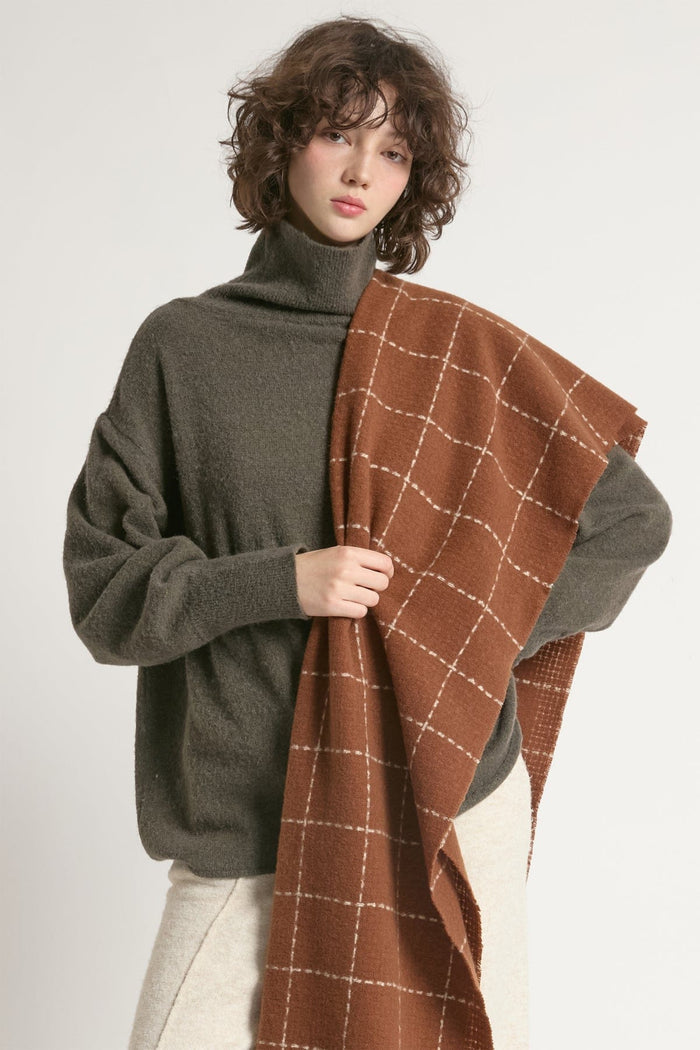 Cozy Grid Blanket Scarf Cozy Grid Blanket Scarf Scarves