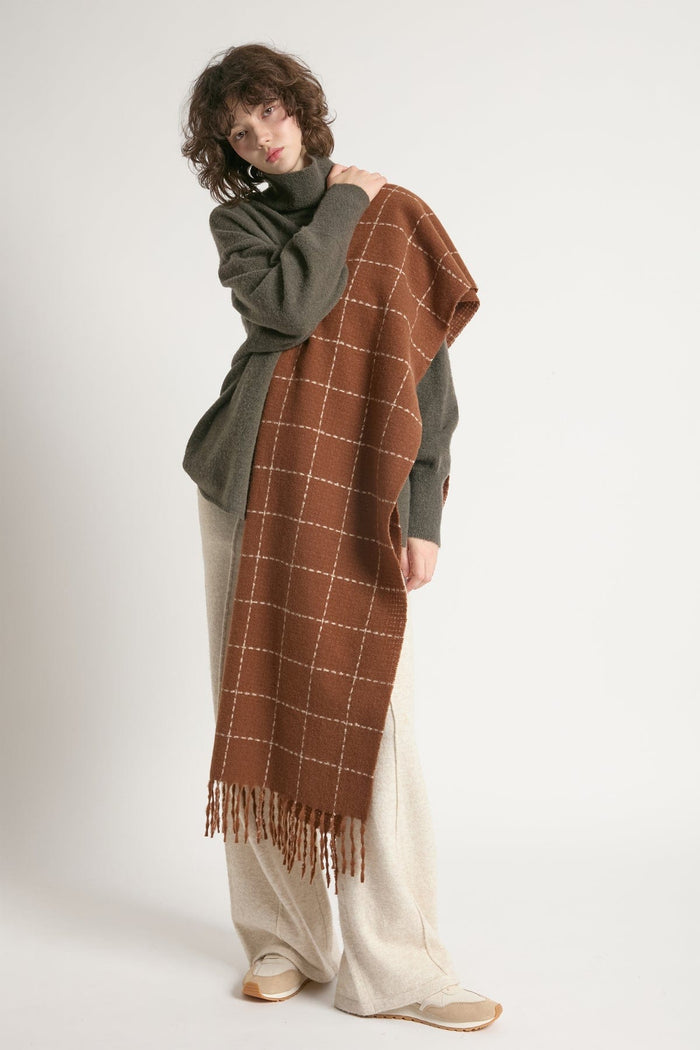 Cozy Grid Blanket Scarf Cozy Grid Blanket Scarf Scarves