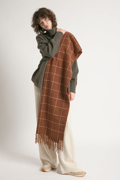 Cozy Grid Blanket Scarf Cozy Grid Blanket Scarf Scarves
