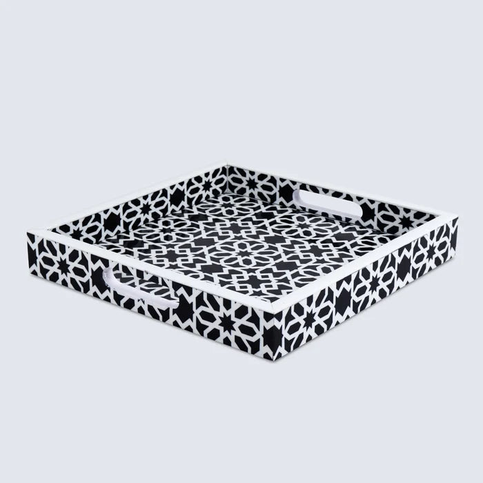 Handmade Decorative Tray 17"x11" 12"x12" Shiraz Ottoman Coffee Table