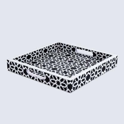 Handmade Decorative Tray 17"x11" 12"x12" Shiraz Ottoman Coffee Table