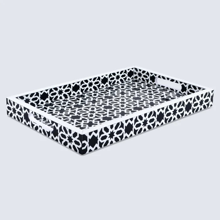 Handmade Decorative Tray 17"x11" 12"x12" Shiraz Ottoman Coffee Table
