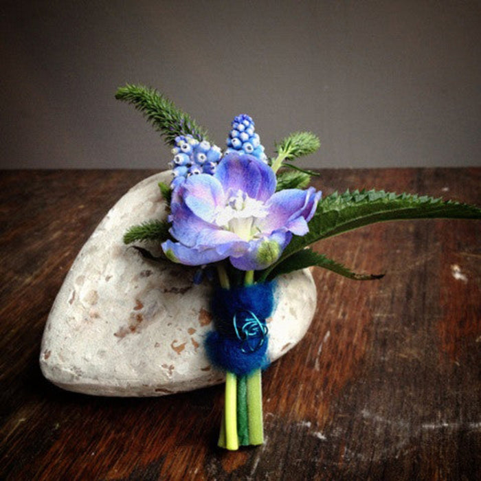 Delphinium Boutonniere - STACY K FLORAL