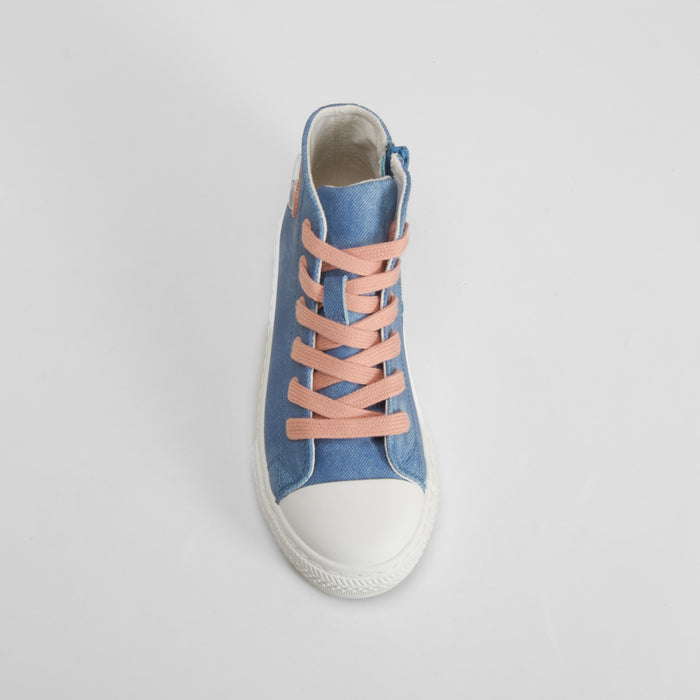 Deportiva alta con cordones azul OH GIRL!