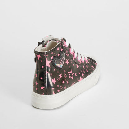 Deportiva alta con estrellas negra OH GIRL!