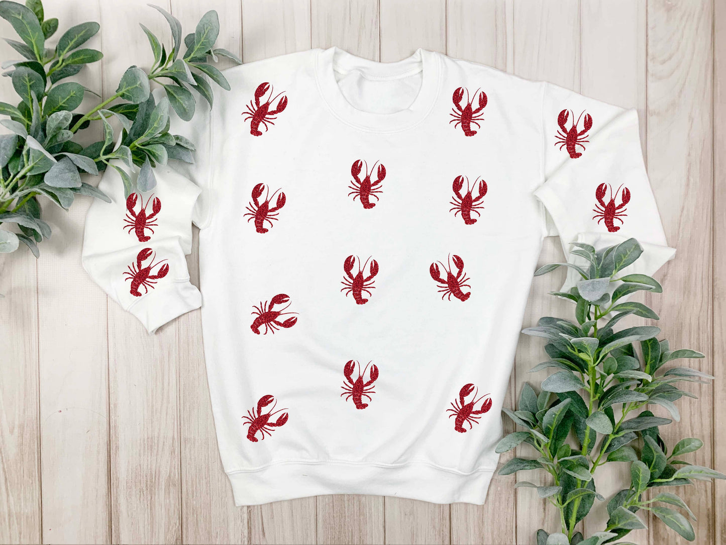 Lobsters Glitter sweatshirt/    Glitter  Beach Sweatshirt