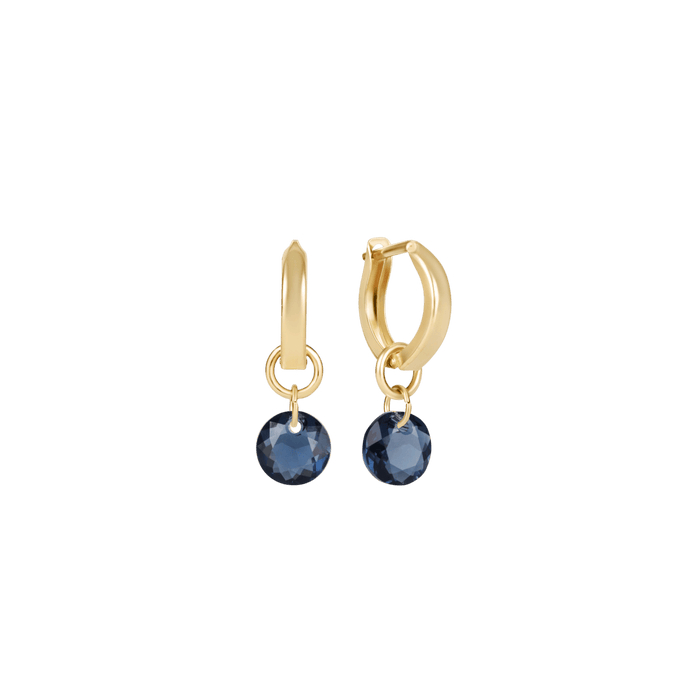 Enewton Reflections Blue Sapphire Crystal Birthstone Huggie Earrings – 14kt Gold Filled Enewton Reflections Blue Sapphire Crystal Birthstone Huggie Earrings – 14kt Gold Filled Earrings