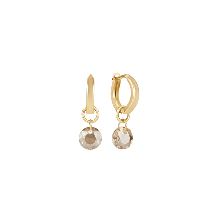 Enewton Reflections Citrine Champagne Crystal Birthstone Huggie Earrings – 14kt Gold Filled Enewton Reflections Citrine Champagne Crystal Birthstone Huggie Earrings – 14kt Gold Filled Earrings