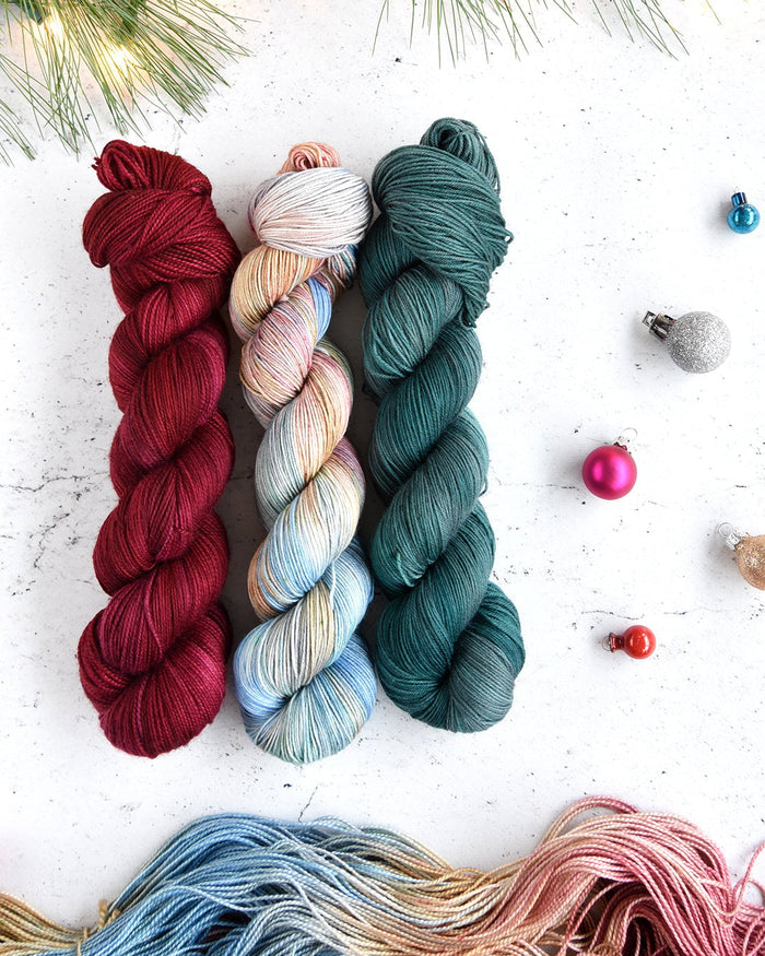 Destination Yarn fingering weight yarn Frasier Fir