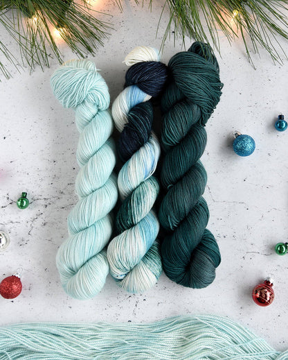 Destination Yarn fingering weight yarn Frasier Fir