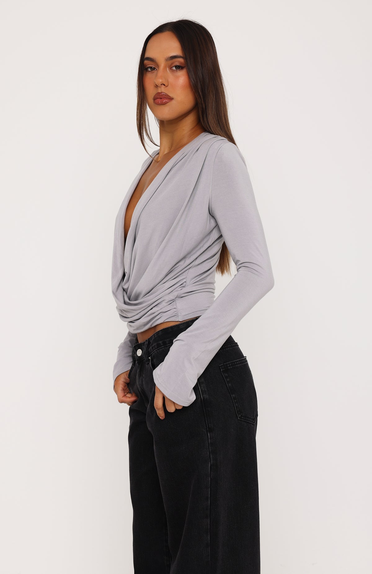 Fun And Flirty Long Sleeve Top Dove