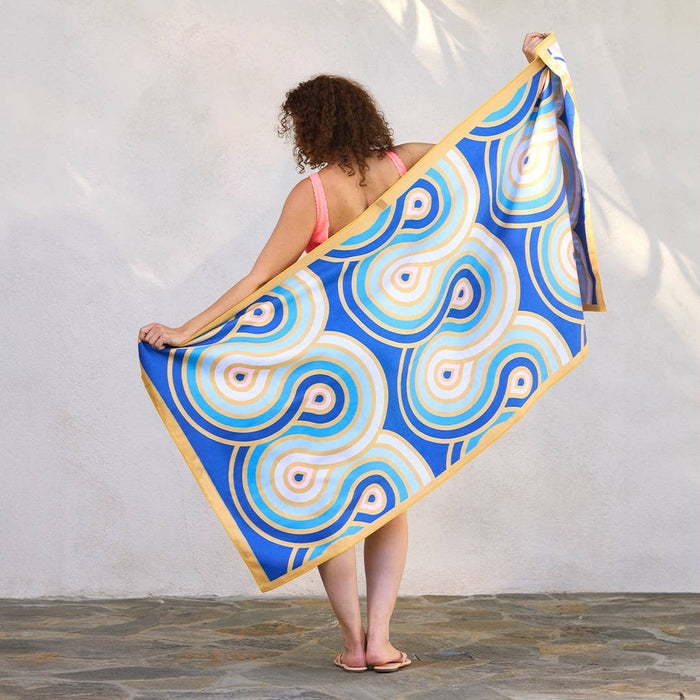 Greek Key Tiles Microfiber Beach and Pool Towel