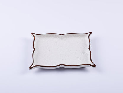 Handmade Decorative Ceramic Platter For Serving & Decor - CHARM-SQR