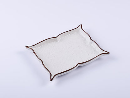 Handmade Decorative Ceramic Platter For Serving & Decor - CHARM-SQR