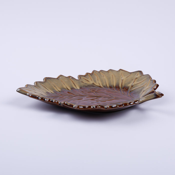 Handmade Decorative Ceramic Platter For Serving & Decor -AUTUMN