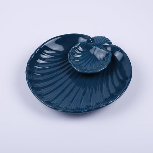Handmade Decorative Ceramic Platter For Serving & Decor -NAVY