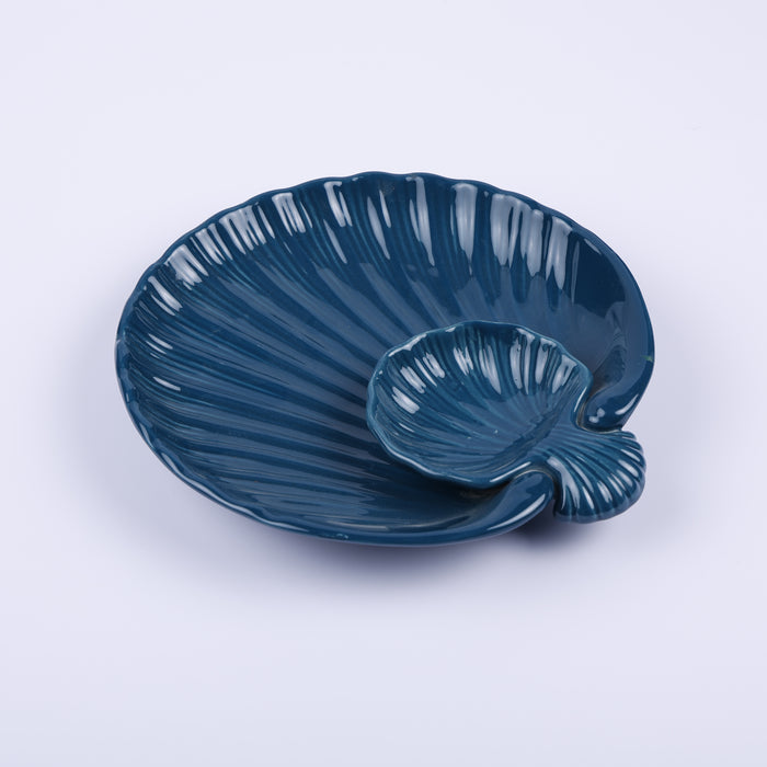 Handmade Decorative Ceramic Platter For Serving & Decor -NAVY