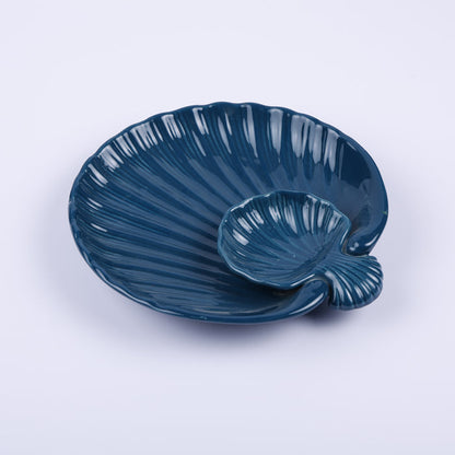 Handmade Decorative Ceramic Platter For Serving & Decor -NAVY