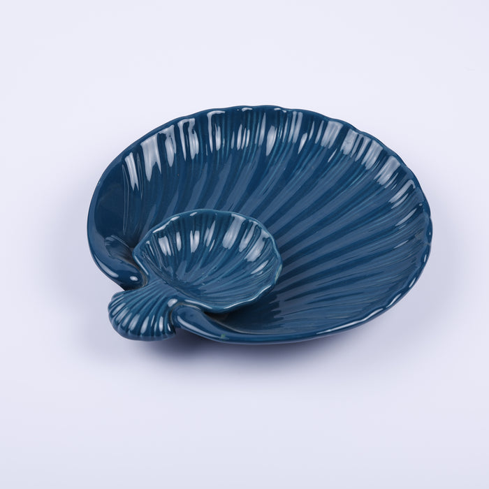 Handmade Decorative Ceramic Platter For Serving & Decor -NAVY