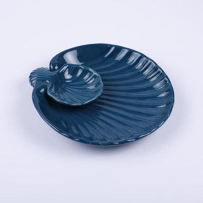 Handmade Decorative Ceramic Platter For Serving & Decor -NAVY