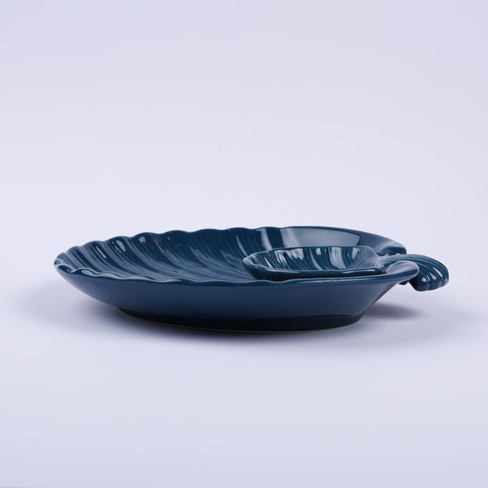 Handmade Decorative Ceramic Platter For Serving & Decor -NAVY