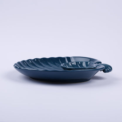Handmade Decorative Ceramic Platter For Serving & Decor -NAVY