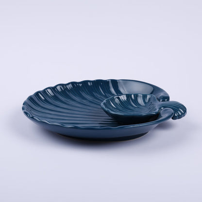 Handmade Decorative Ceramic Platter For Serving & Decor -NAVY