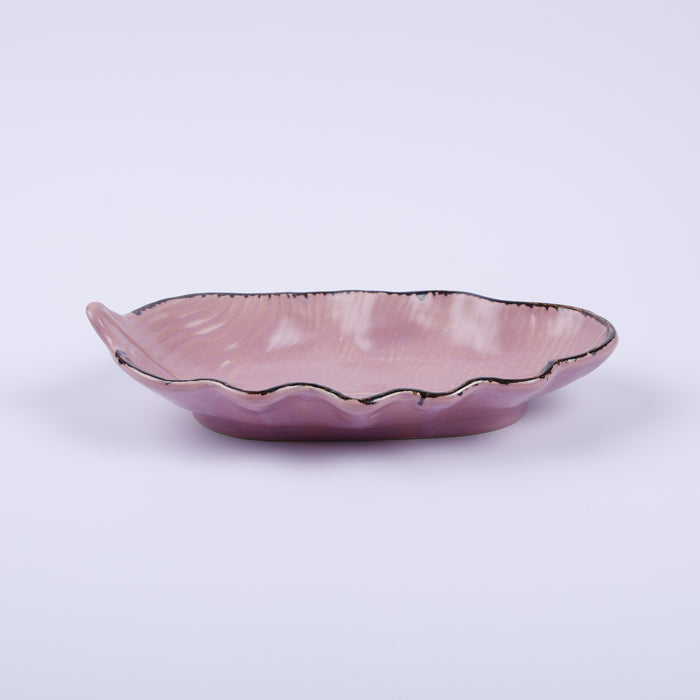 Handmade Decorative Ceramic Platter For Serving & Decor -PINKLEAF