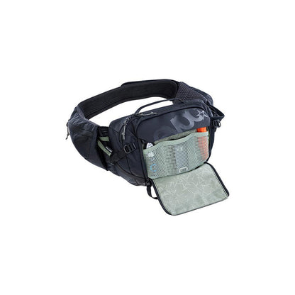 EVOC, Hip Pack Pro 3 +1.5L Bladder, Hip Pack, 3L, Included (1.5L), Black