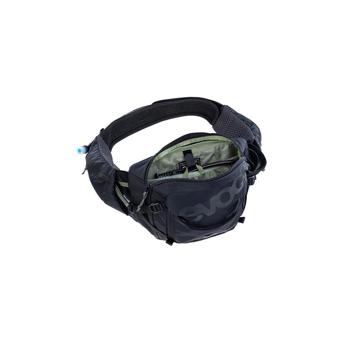 EVOC, Hip Pack Pro 3 +1.5L Bladder, Hip Pack, 3L, Included (1.5L), Black