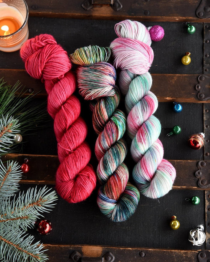 Destination Yarn Mini Skein Set Holiday Eras Collection - Mod and Maximalist - MINI SKEIN SET