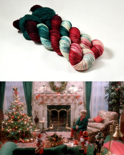 Destination Yarn fingering weight yarn Home Alone House