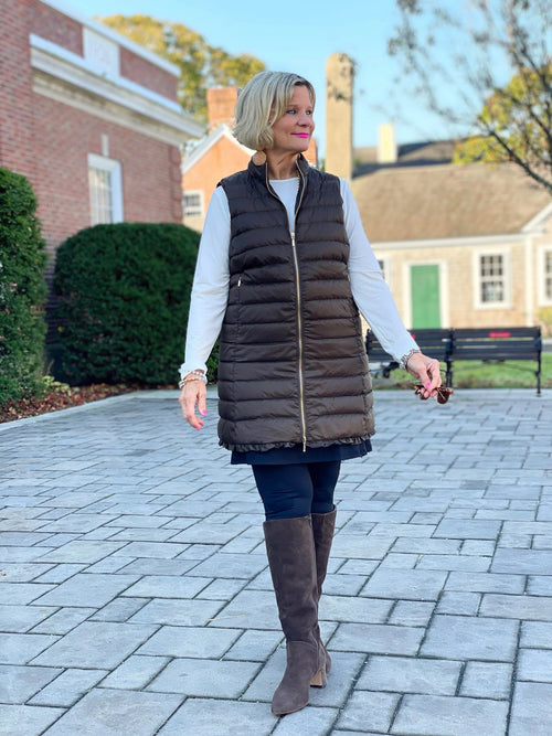 LULU-B OLIVE PUFFER VEST