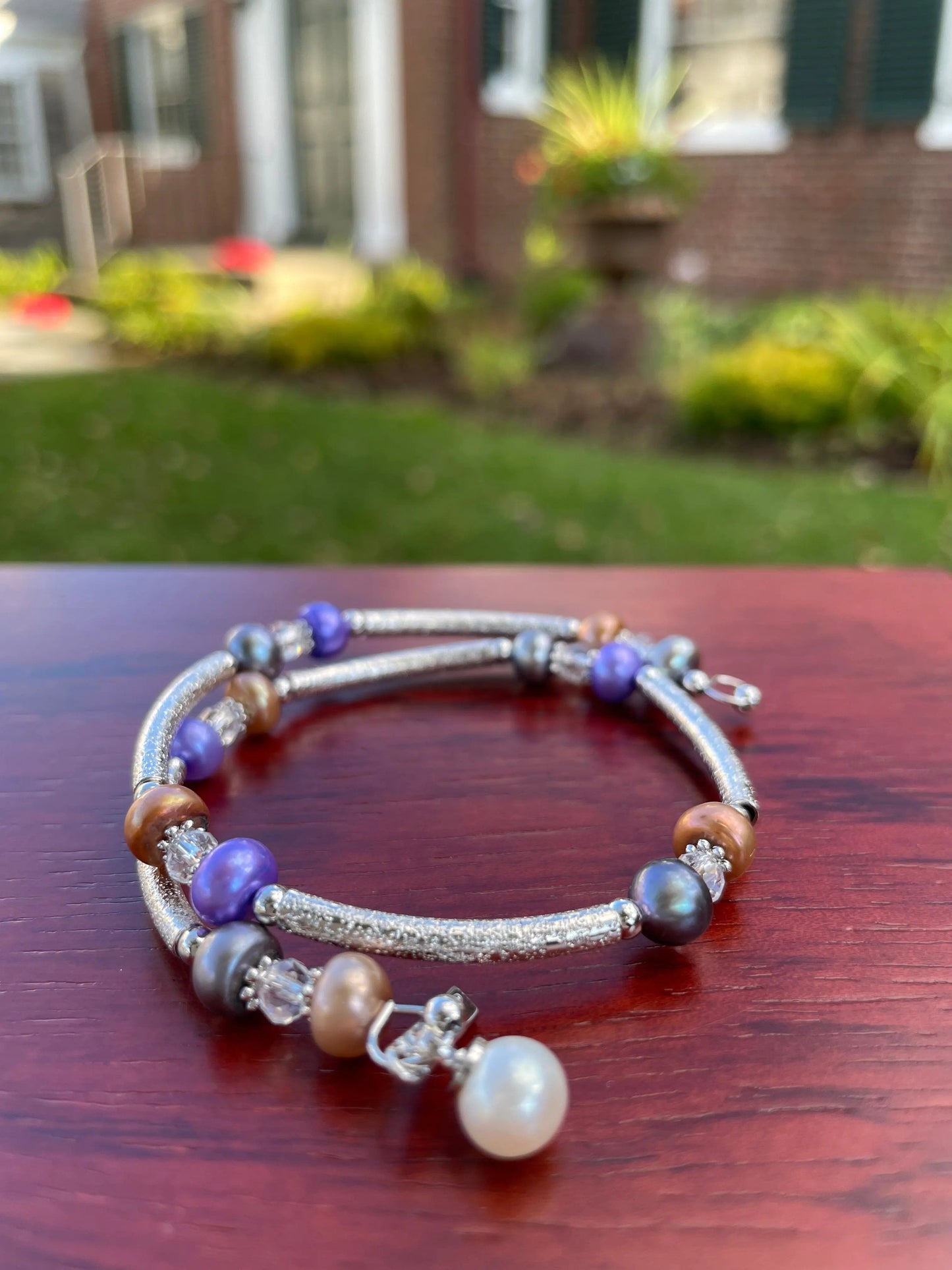 FRESH WATER PEARL LILAC BRACELET WRAP