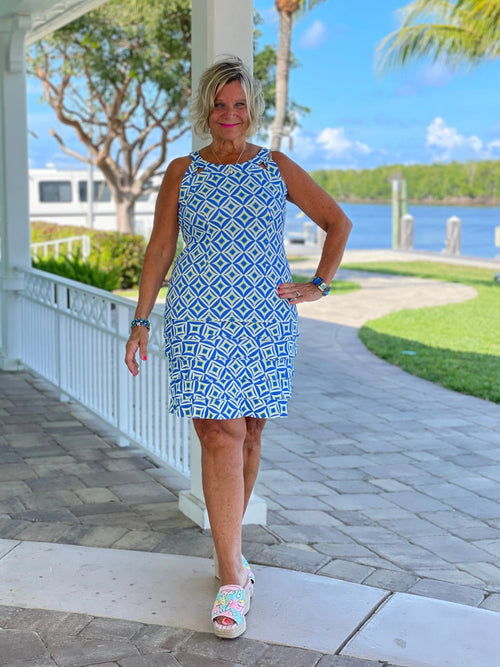 AQUA DIAMONDS BLUE CHA CHA SKORT