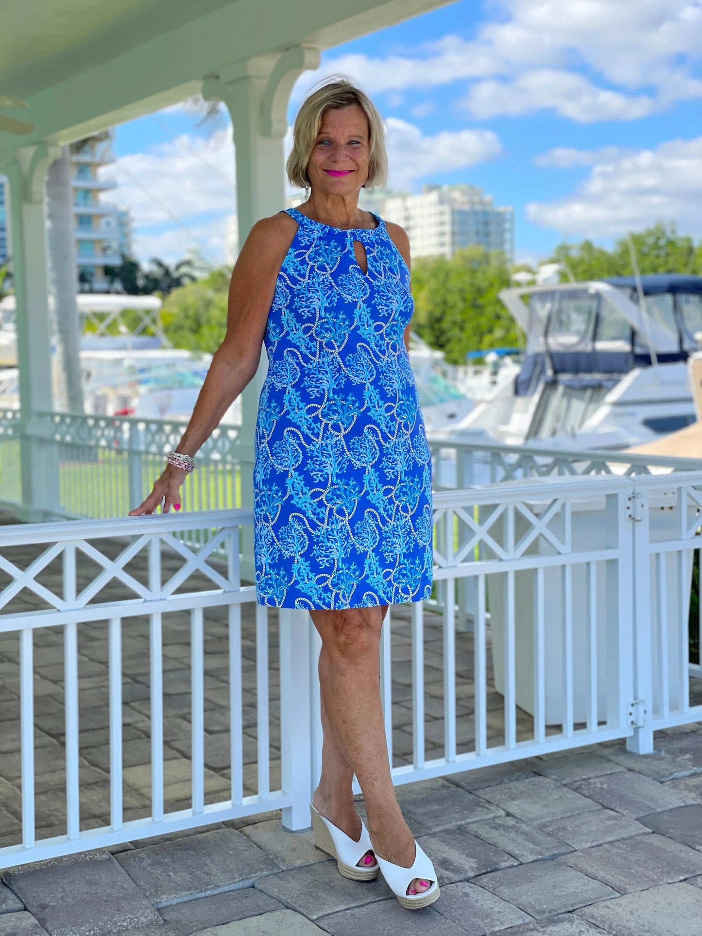 AQUA LANE KEYHOLE DRESS